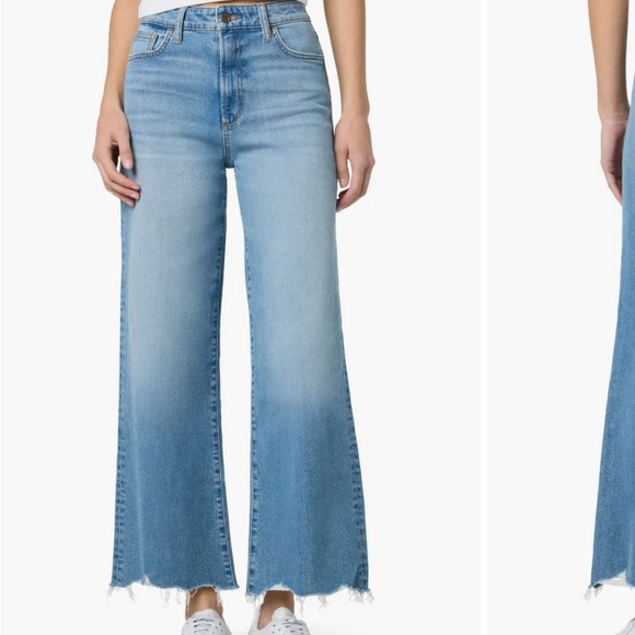Joe's Jeans Denim - Joe’s Jeans High-Rise BTW Wide Leg Raw Hem Jeans Waist 28